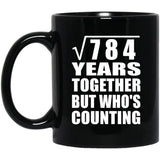28th Anniversary Square Root of 784 Years Who's Counting - 11oz Coffee Mug Black