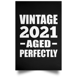 3rd Birthday Vintage 2021 Aged Perfectly - Poster Portrait