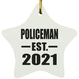 Policeman Established EST. 2021 - Star Ornament