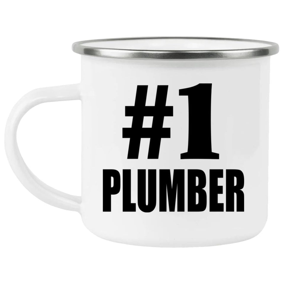 Number One #1 Plumber - 12oz Camping Mug