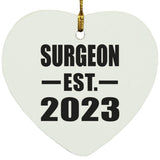 Surgeon Established EST. 2023 - Heart Ornament