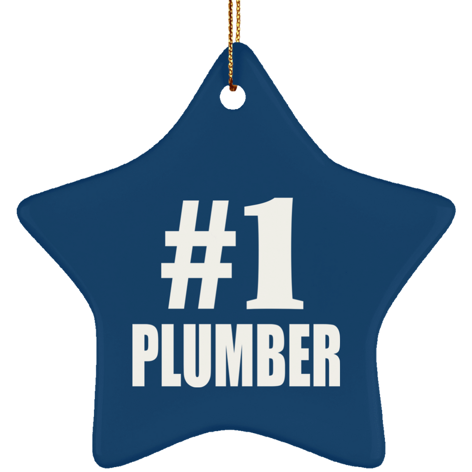 Number One #1 Plumber - Star Ornament
