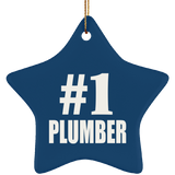Number One #1 Plumber - Star Ornament