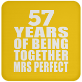 57th Anniversary 57 Years Of Being Mrs Perfect - Drink Coaster