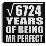82nd Anniversary Square Root of 6724 Years of Mr Perfect - Canvas Square