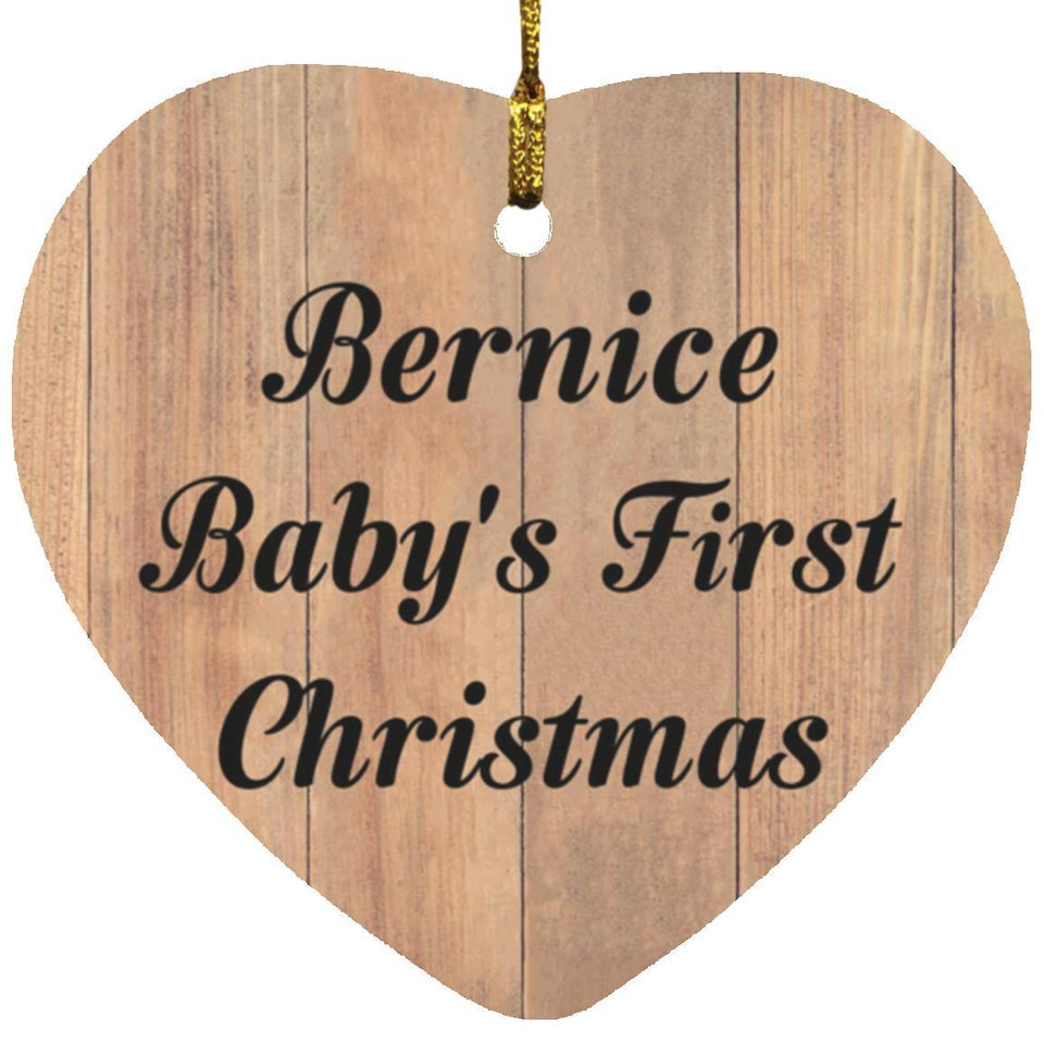 Bernice Baby's First Christmas - Heart Ornament C