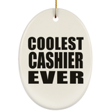 Coolest Cashier Ever - Oval Ornament