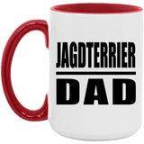 Jagdterrier Dad - 15oz Accent Mug Red