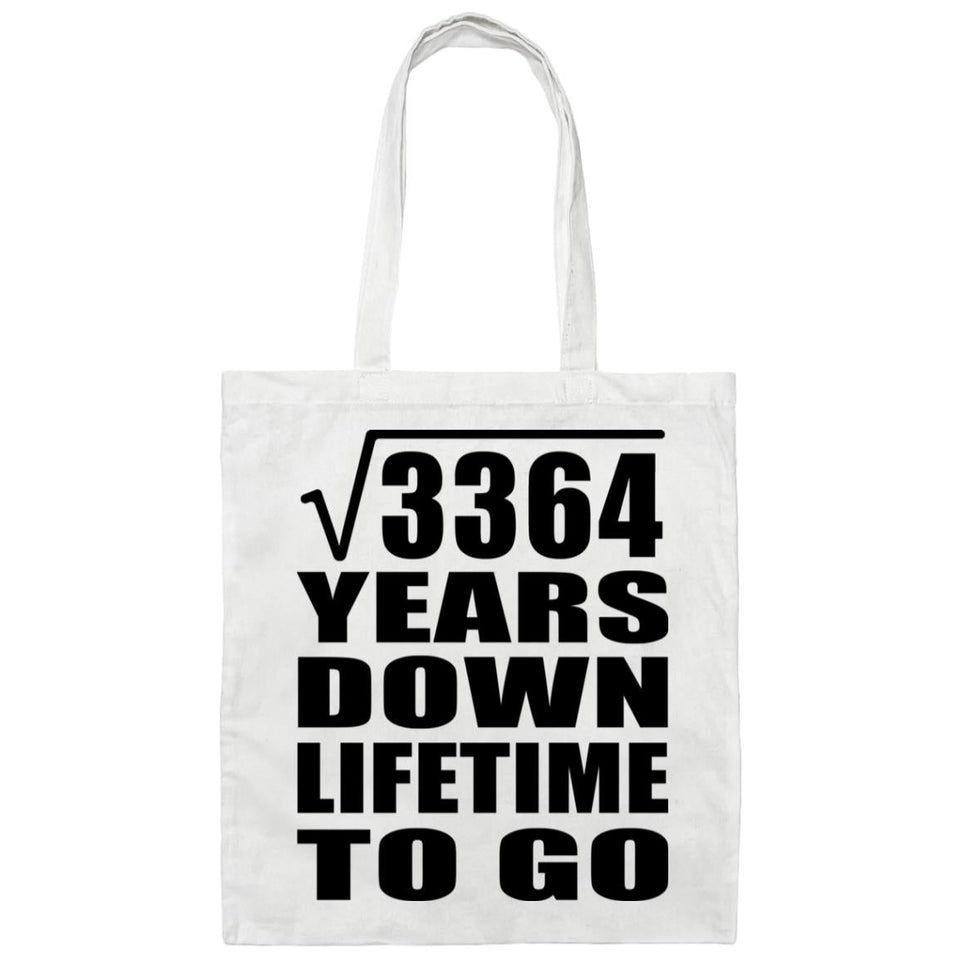 58th Anniversary Square Root of 3364 Years Lifetime To Go - Tote Bag White