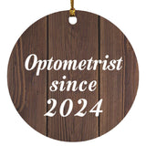 Optometrist Since 2024 - Circle Ornament D