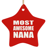 Most Awesome Nana - Star Ornament