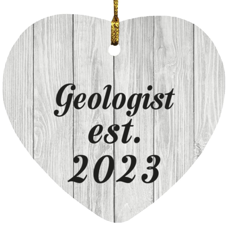 Geologist Established Est. 2023 - Heart Ornament F