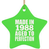 36th Birthday Made In 1988 Aged to Perfection - Star Ornament