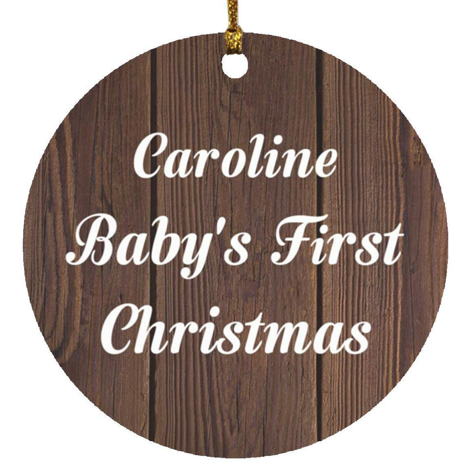 Caroline Baby's First Christmas - Circle Ornament D