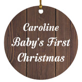 Caroline Baby's First Christmas - Circle Ornament D
