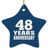 48th Anniversary 48 Years - Star Ornament