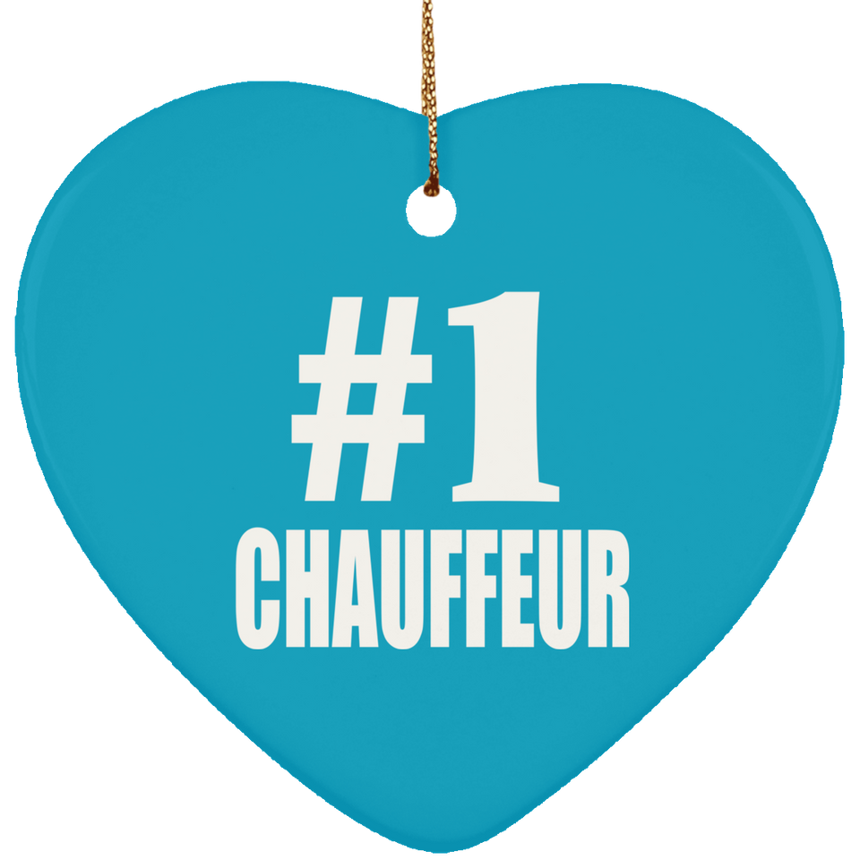 Number One #1 Chauffeur - Heart Ornament