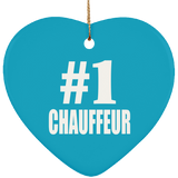 Number One #1 Chauffeur - Heart Ornament