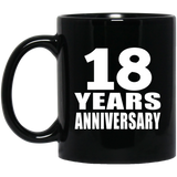 18th Anniversary 18 Years - 11 Oz Coffee Mug Black