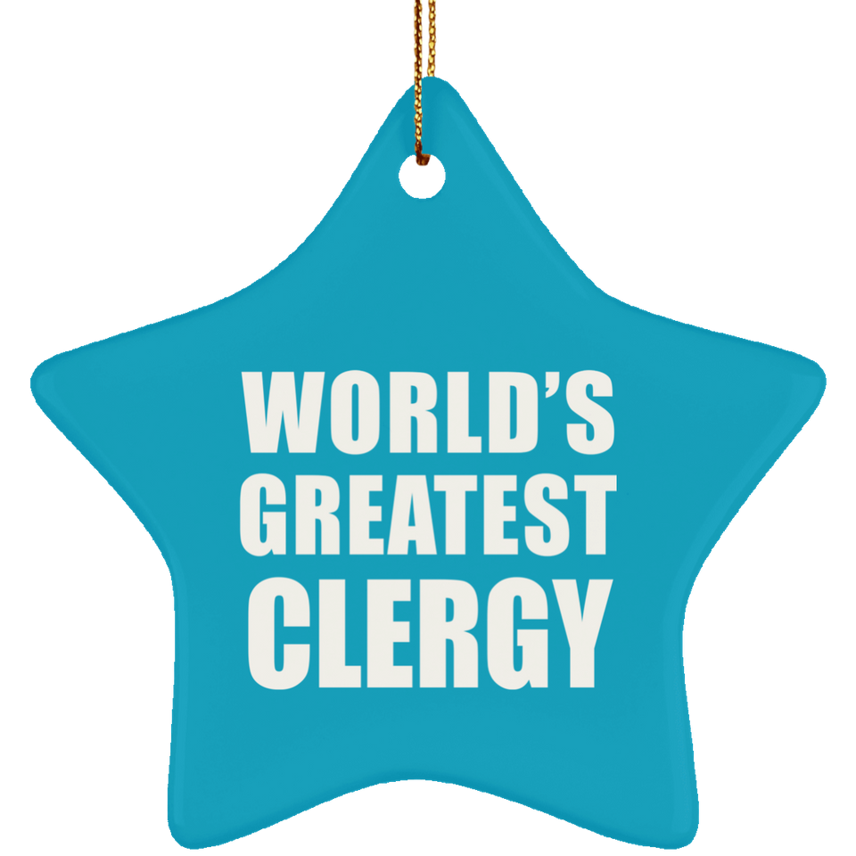 World's Greatest Clergy - Star Ornament