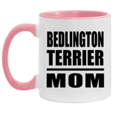 Bedlington Terrier Mom - 11oz Accent Mug Pink
