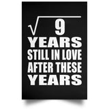 3rd Anniversary Square Root of 9 Years Still In Love - Poster Portrait