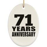 71st Anniversary 71 Years - Oval Ornament