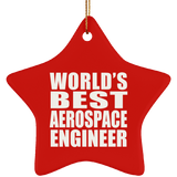 World's Best Aerospace Engineer - Star Ornament