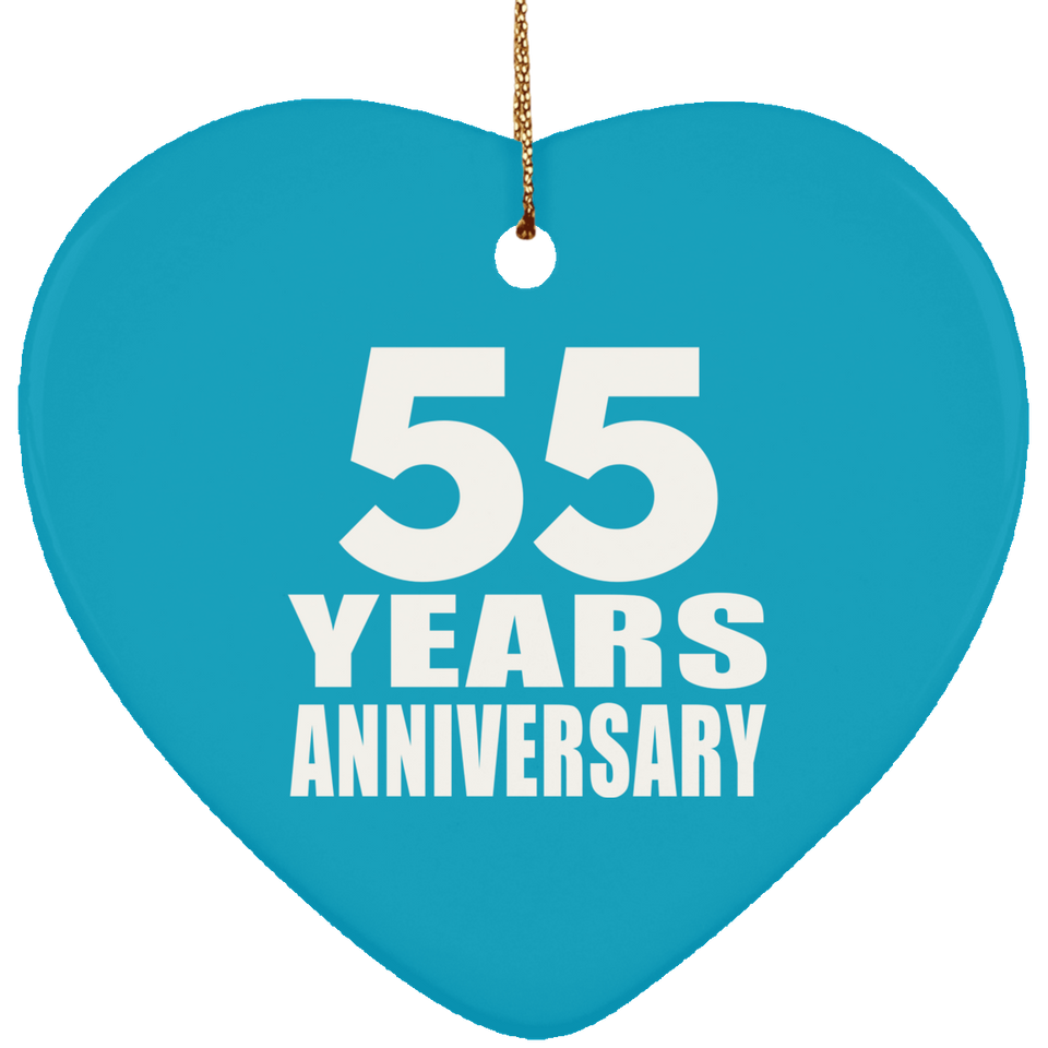 55th Anniversary 55 Years - Heart Ornament