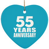 55th Anniversary 55 Years - Heart Ornament