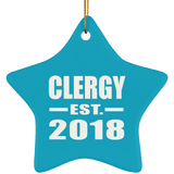 Clergy Established EST. 2018 - Star Ornament