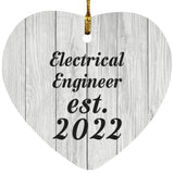 Electrical Engineer Established Est. 2022 - Heart Ornament F