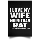 I Love My Wife More Than Rat - Poster Portrait