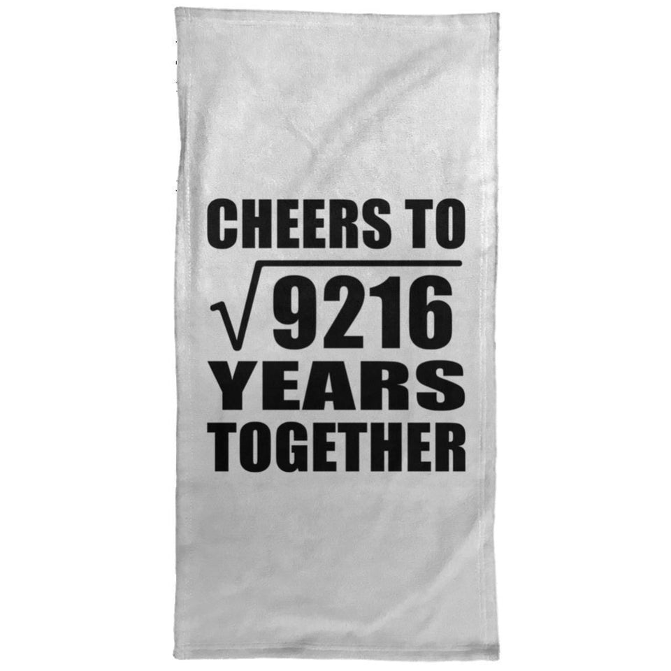 96th Anniversary Cheers To Square Root of 9216 Years Together - Hand Towel