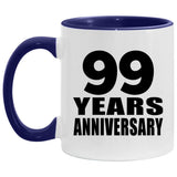 99th Anniversary 99 Years - 11oz Accent Mug Purple