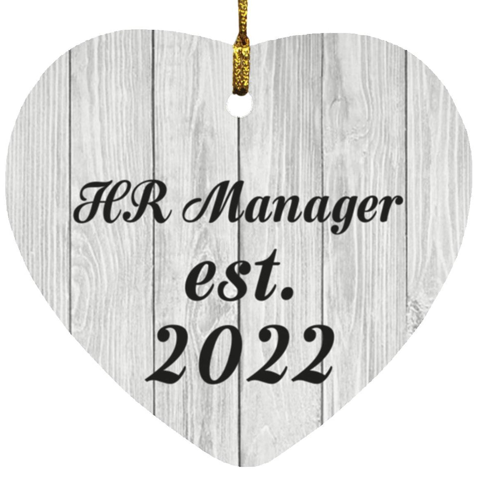 HR Manager Established Est. 2022 - Heart Ornament F