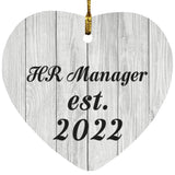 HR Manager Established Est. 2022 - Heart Ornament F