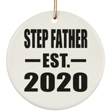 Step Father Established EST. 2020 - Circle Ornament