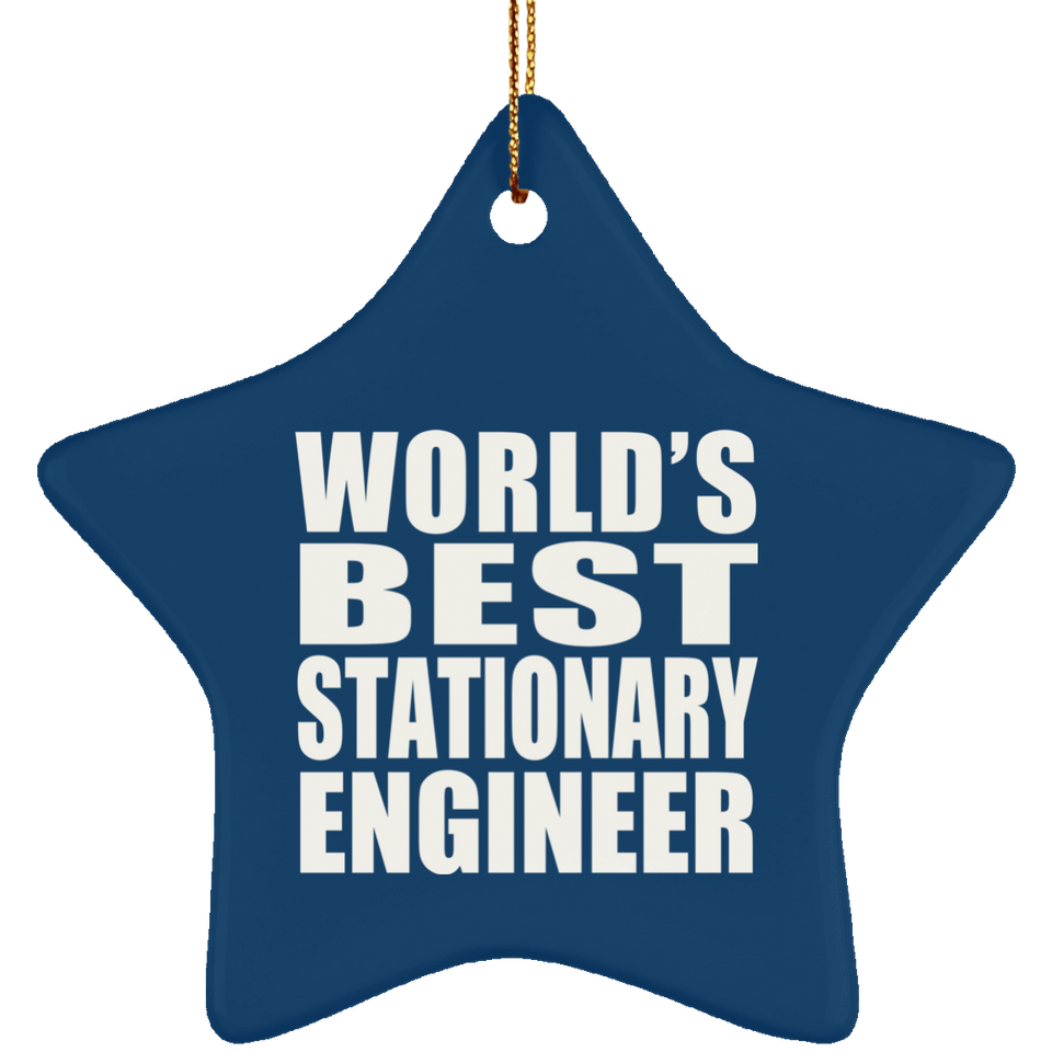 World's Best Stationary Engineer - Star Ornament