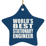 World's Best Stationary Engineer - Star Ornament