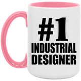 Number One #1 Industrial Designer - 15oz Accent Mug Pink