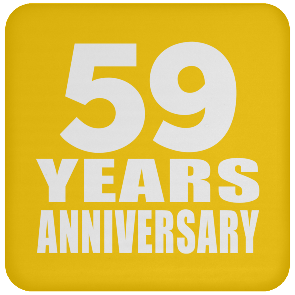 59th Anniversary 59 Years - Drink Coaster