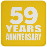 59th Anniversary 59 Years - Drink Coaster