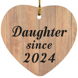 Daughter Since 2024 - Heart Ornament C