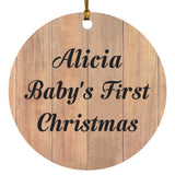 Alicia Baby's First Christmas - Circle Ornament C
