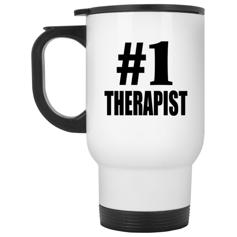 Number One #1 Therapist - White Travel Mug