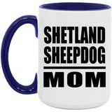 Shetland Sheepdog Mom - 15oz Accent Mug Purple