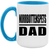 Norrbottenspets Dad - 15oz Accent Mug Blue