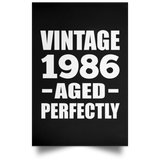 38th Birthday Vintage 1986 Aged Perfectly - Poster Portrait