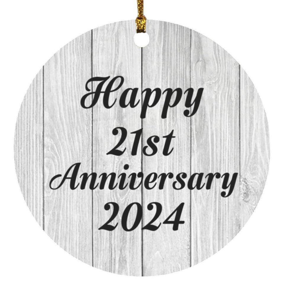 Happy 21st Anniversary 2024 - Circle Ornament F
